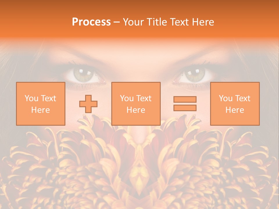 Mysterious Woman Eyes PowerPoint Template