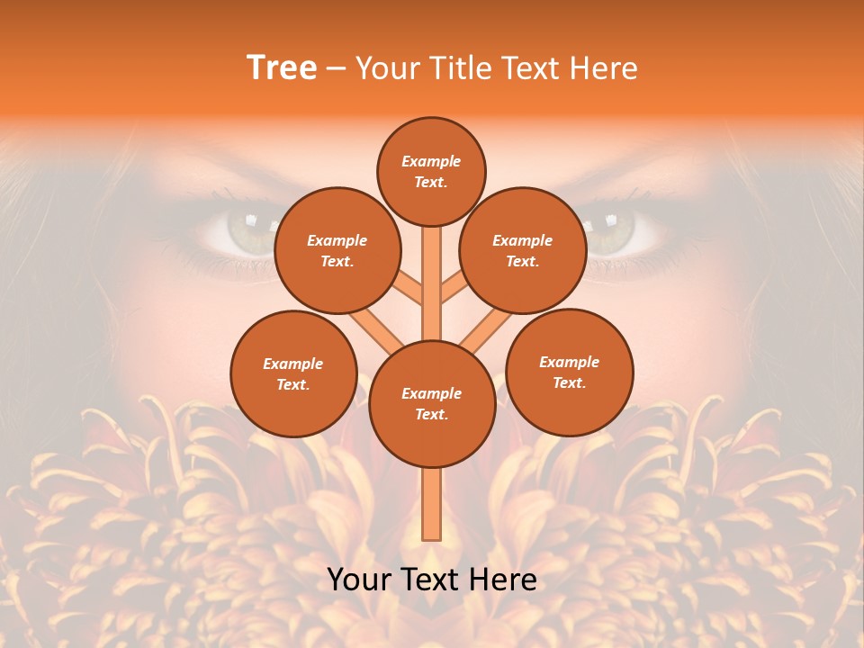 Mysterious Woman Eyes PowerPoint Template