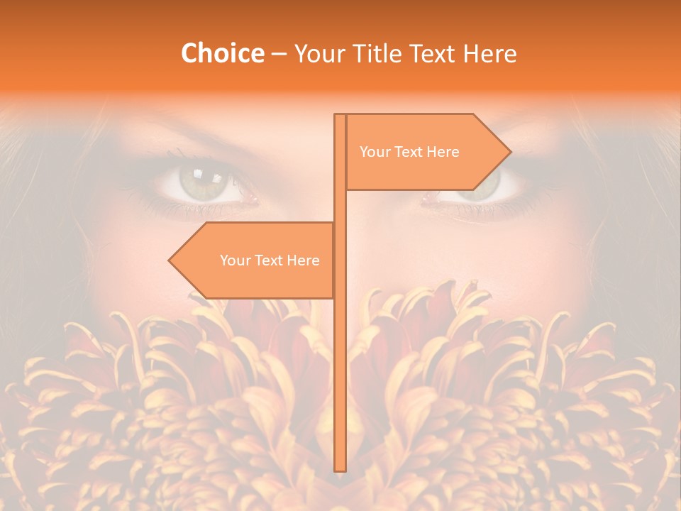 Mysterious Woman Eyes PowerPoint Template