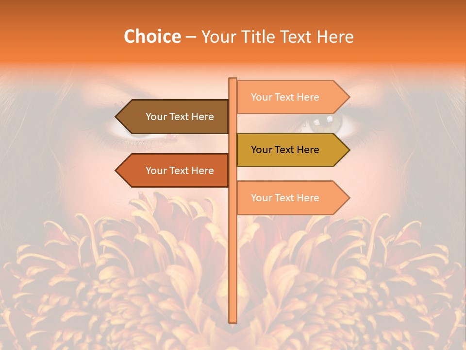 Mysterious Woman Eyes PowerPoint Template