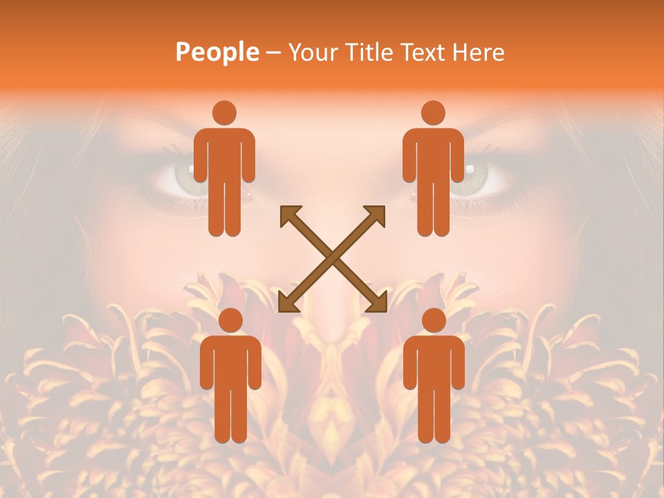 Mysterious Woman Eyes PowerPoint Template