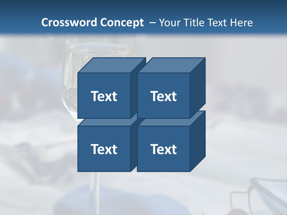 Crystal Glass On A Dining Table PowerPoint Template