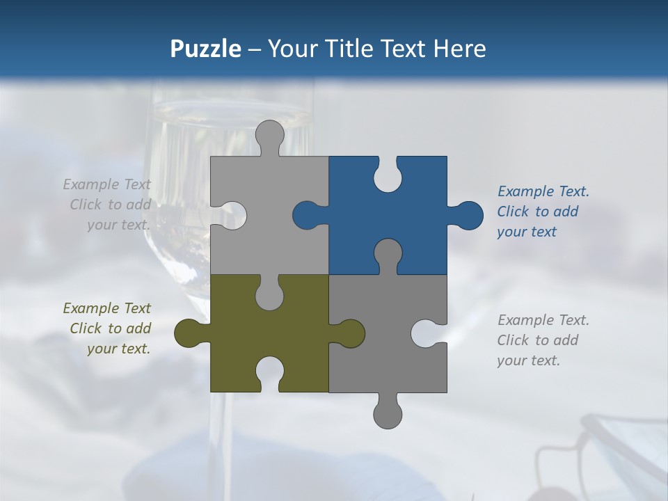 Crystal Glass On A Dining Table PowerPoint Template