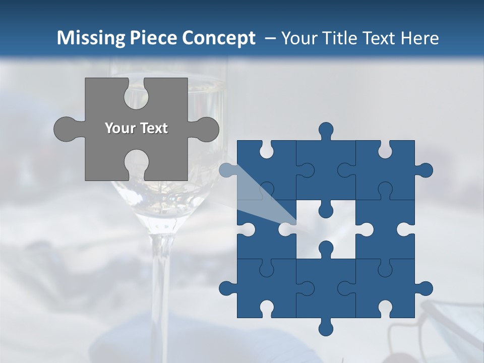 Crystal Glass On A Dining Table PowerPoint Template