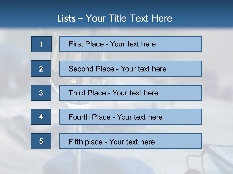 Crystal Glass On A Dining Table PowerPoint Template