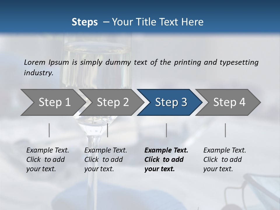 Crystal Glass On A Dining Table PowerPoint Template