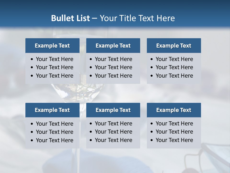 Crystal Glass On A Dining Table PowerPoint Template