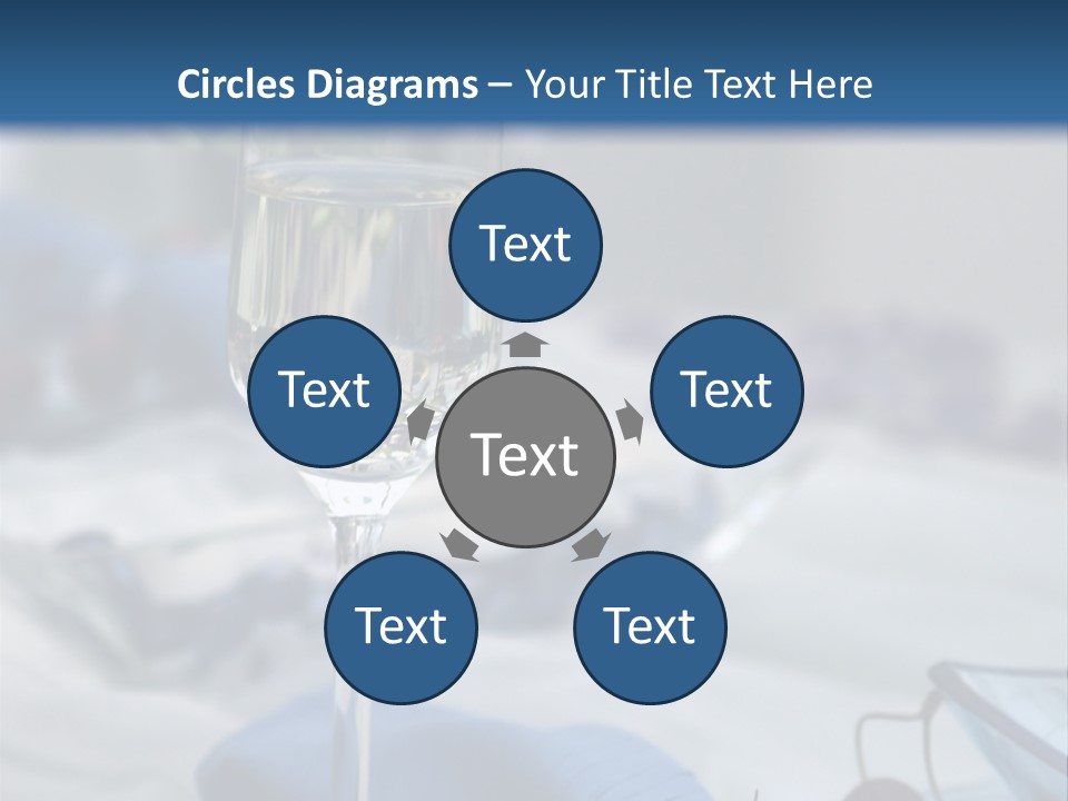 Crystal Glass On A Dining Table PowerPoint Template