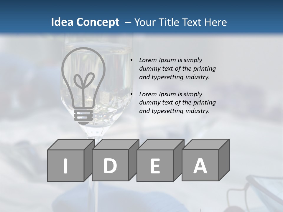 Crystal Glass On A Dining Table PowerPoint Template