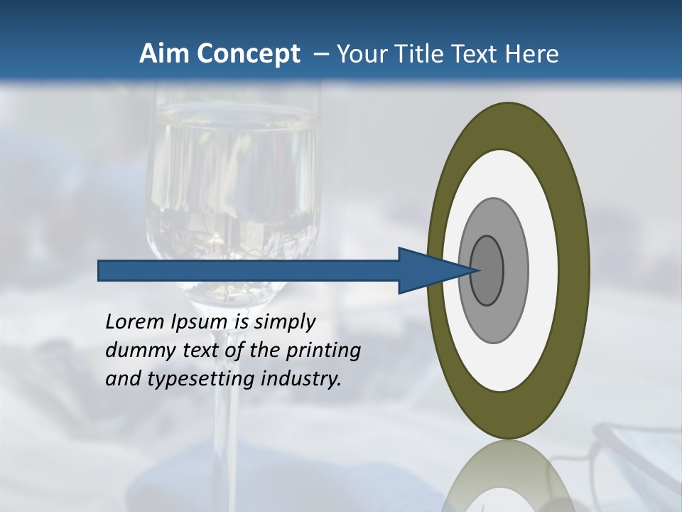 Crystal Glass On A Dining Table PowerPoint Template