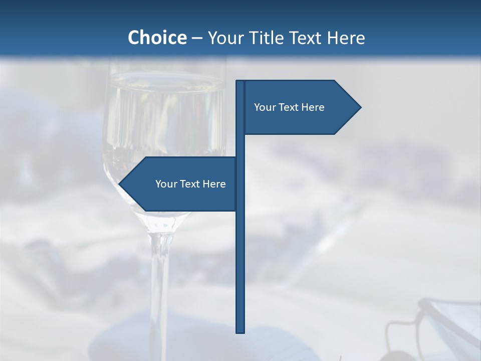 Crystal Glass On A Dining Table PowerPoint Template