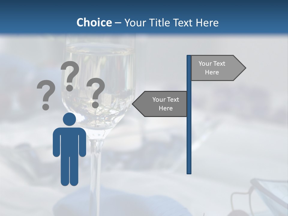 Crystal Glass On A Dining Table PowerPoint Template