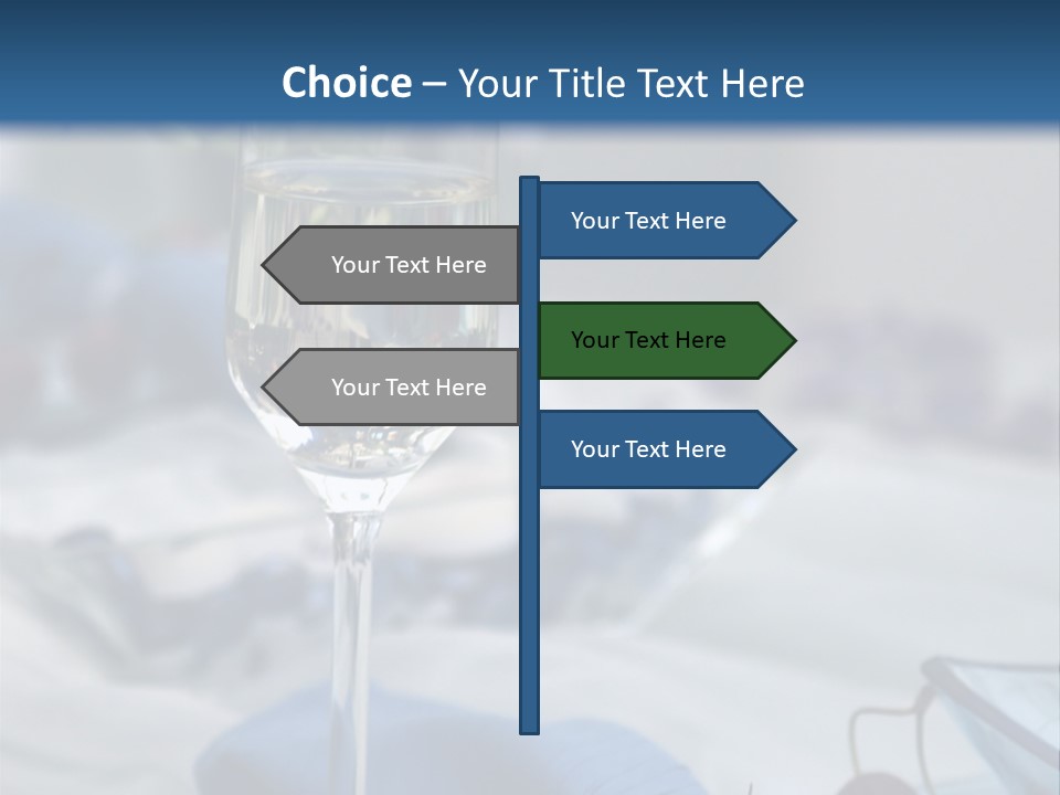 Crystal Glass On A Dining Table PowerPoint Template