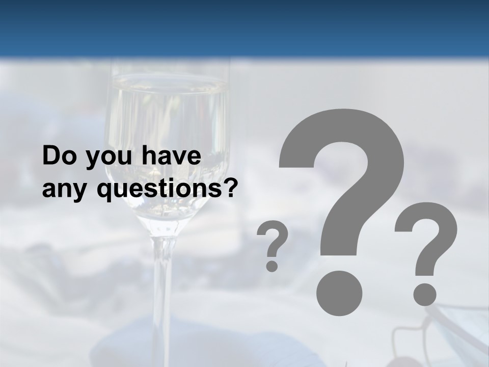 Crystal Glass On A Dining Table PowerPoint Template