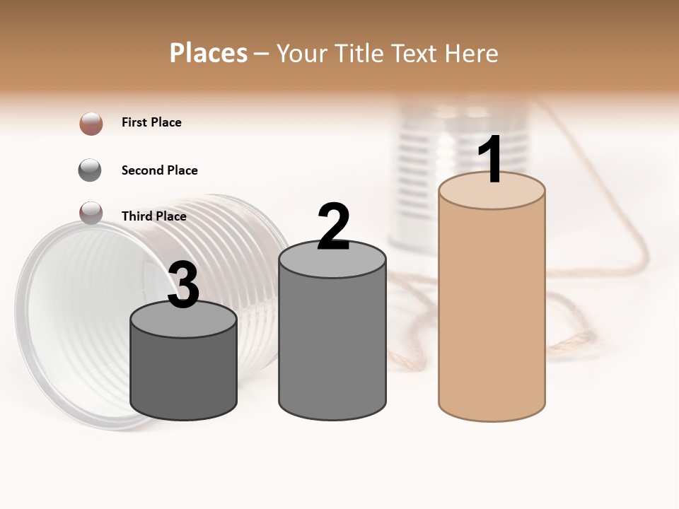 Ancient Communication - Cans Connected By String PowerPoint Template