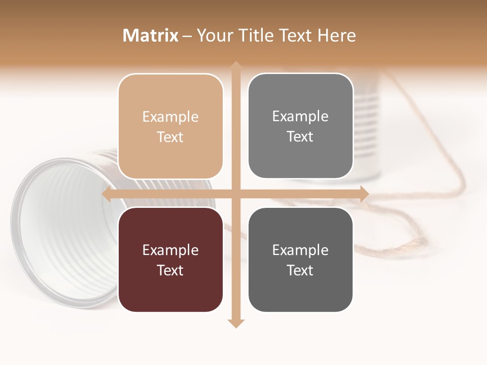 Ancient Communication - Cans Connected By String PowerPoint Template