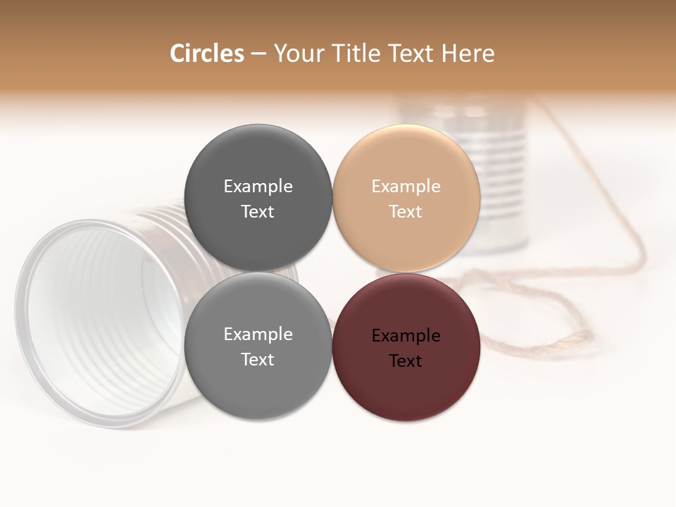 Ancient Communication - Cans Connected By String PowerPoint Template