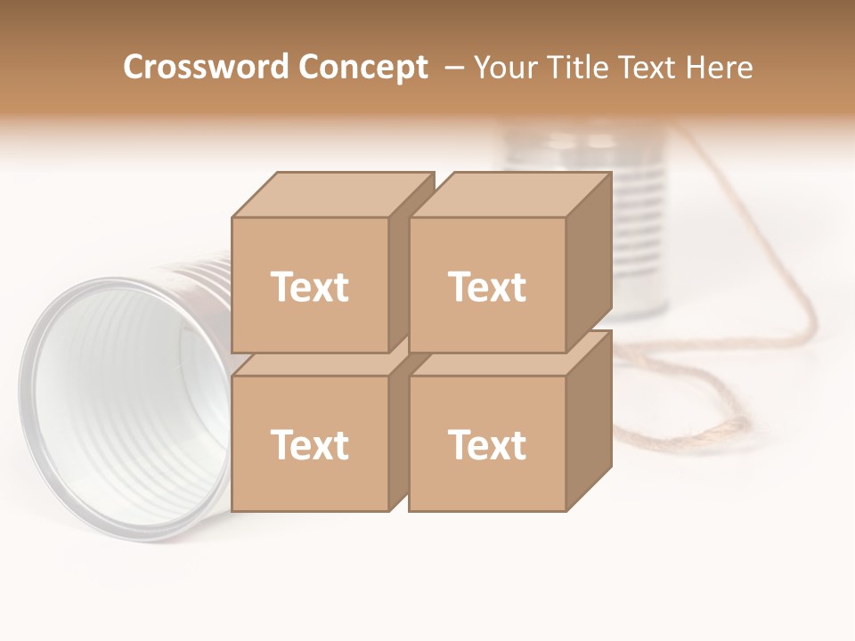 Ancient Communication - Cans Connected By String PowerPoint Template