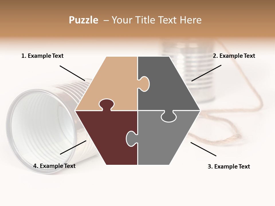 Ancient Communication - Cans Connected By String PowerPoint Template