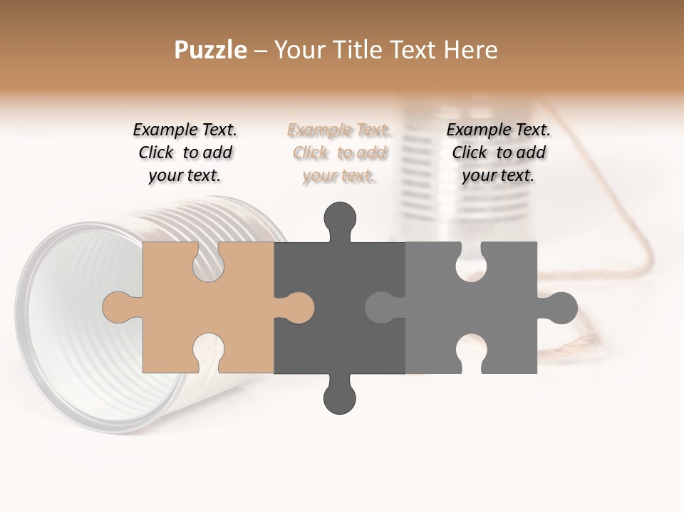 Ancient Communication - Cans Connected By String PowerPoint Template