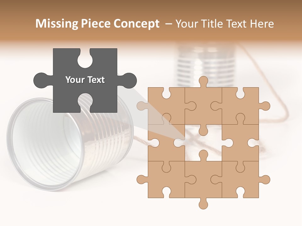 Ancient Communication - Cans Connected By String PowerPoint Template