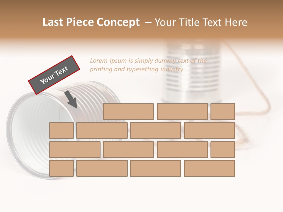 Ancient Communication - Cans Connected By String PowerPoint Template