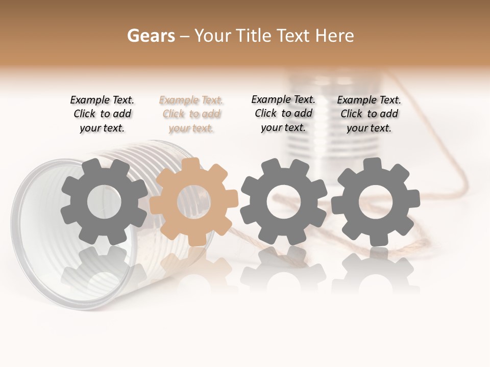 Ancient Communication - Cans Connected By String PowerPoint Template