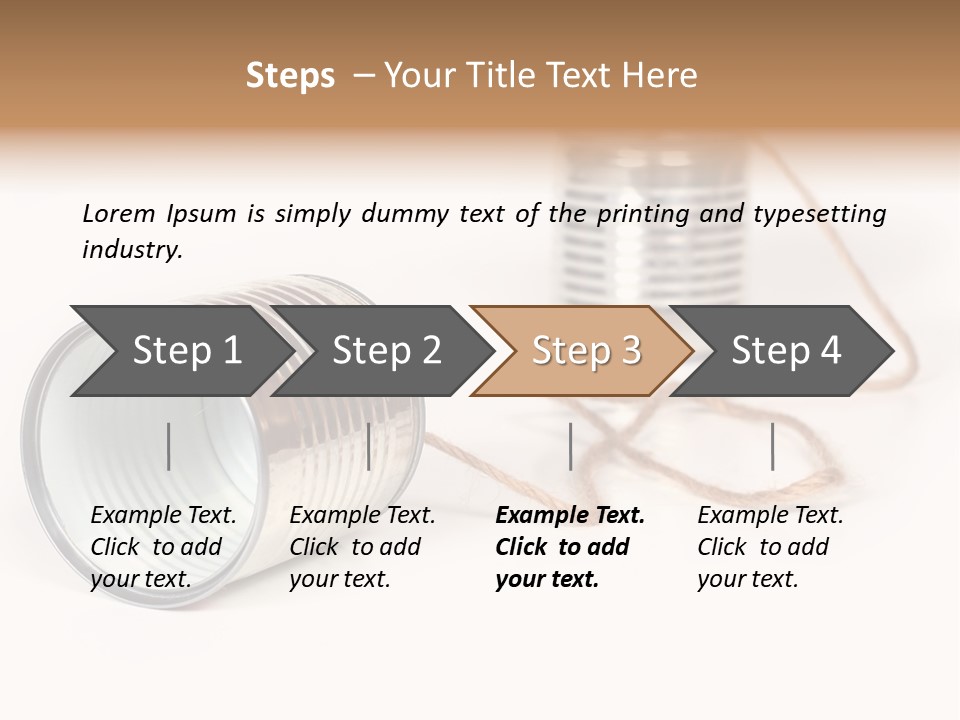 Ancient Communication - Cans Connected By String PowerPoint Template