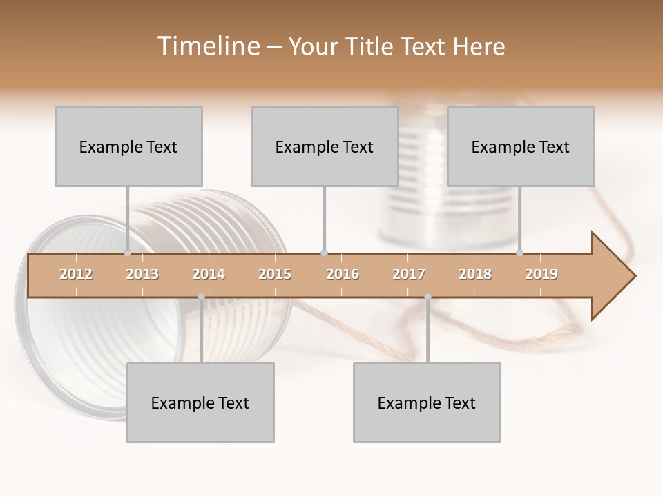 Ancient Communication - Cans Connected By String PowerPoint Template