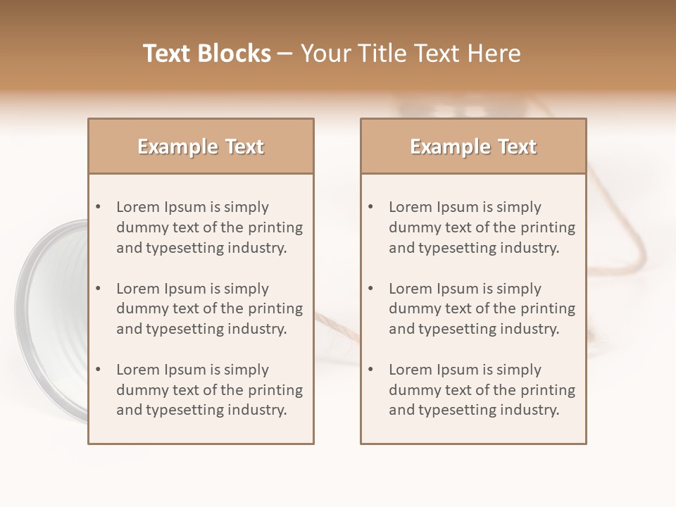 Ancient Communication - Cans Connected By String PowerPoint Template