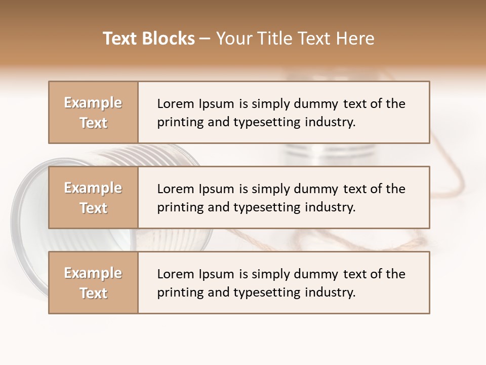 Ancient Communication - Cans Connected By String PowerPoint Template