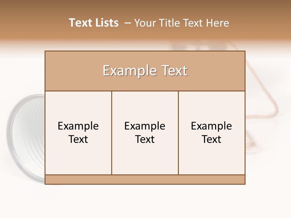 Ancient Communication - Cans Connected By String PowerPoint Template