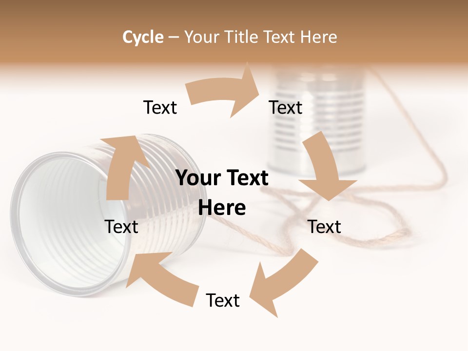 Ancient Communication - Cans Connected By String PowerPoint Template