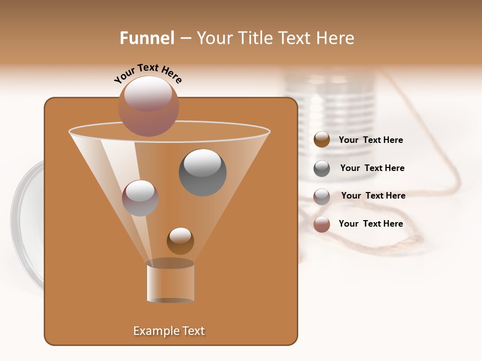 Ancient Communication - Cans Connected By String PowerPoint Template