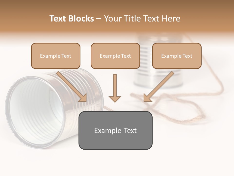 Ancient Communication - Cans Connected By String PowerPoint Template