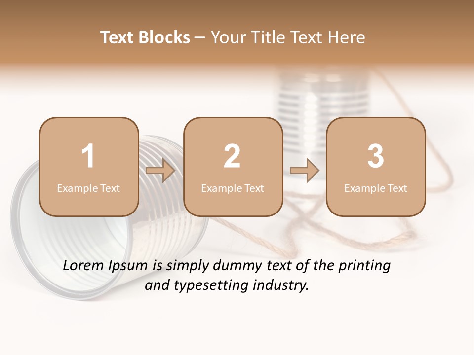 Ancient Communication - Cans Connected By String PowerPoint Template