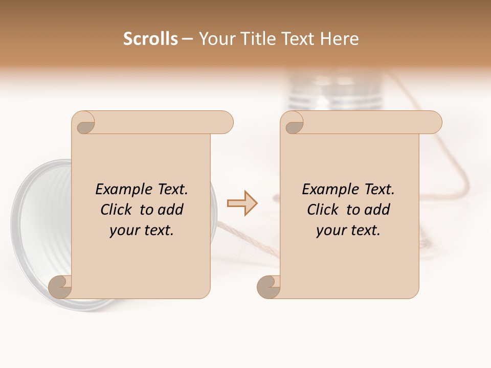 Ancient Communication - Cans Connected By String PowerPoint Template