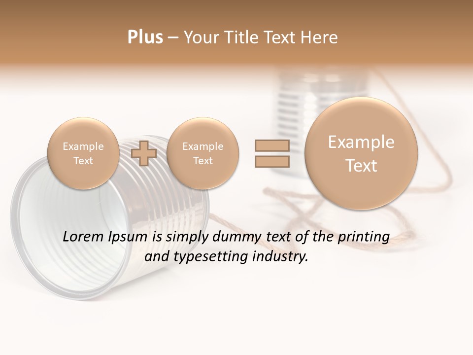 Ancient Communication - Cans Connected By String PowerPoint Template