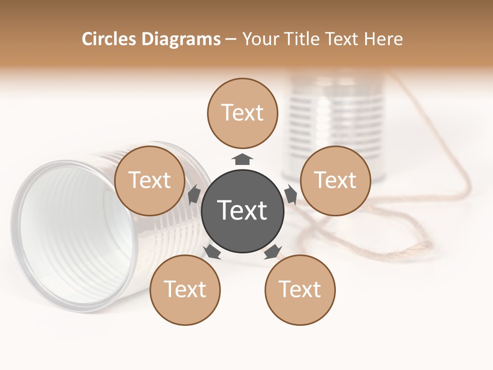 Ancient Communication - Cans Connected By String PowerPoint Template