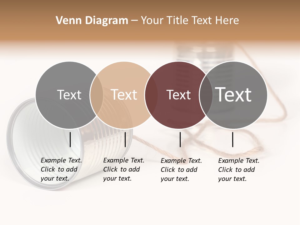 Ancient Communication - Cans Connected By String PowerPoint Template
