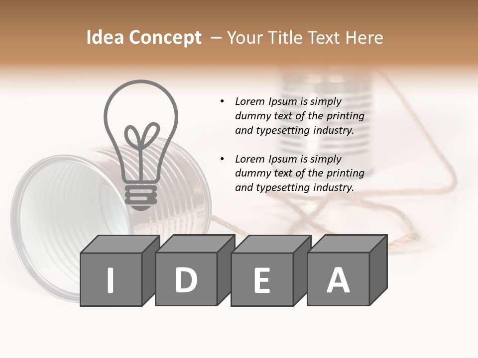 Ancient Communication - Cans Connected By String PowerPoint Template