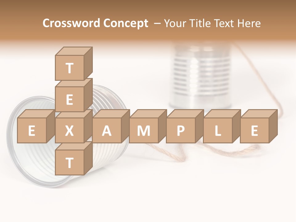 Ancient Communication - Cans Connected By String PowerPoint Template