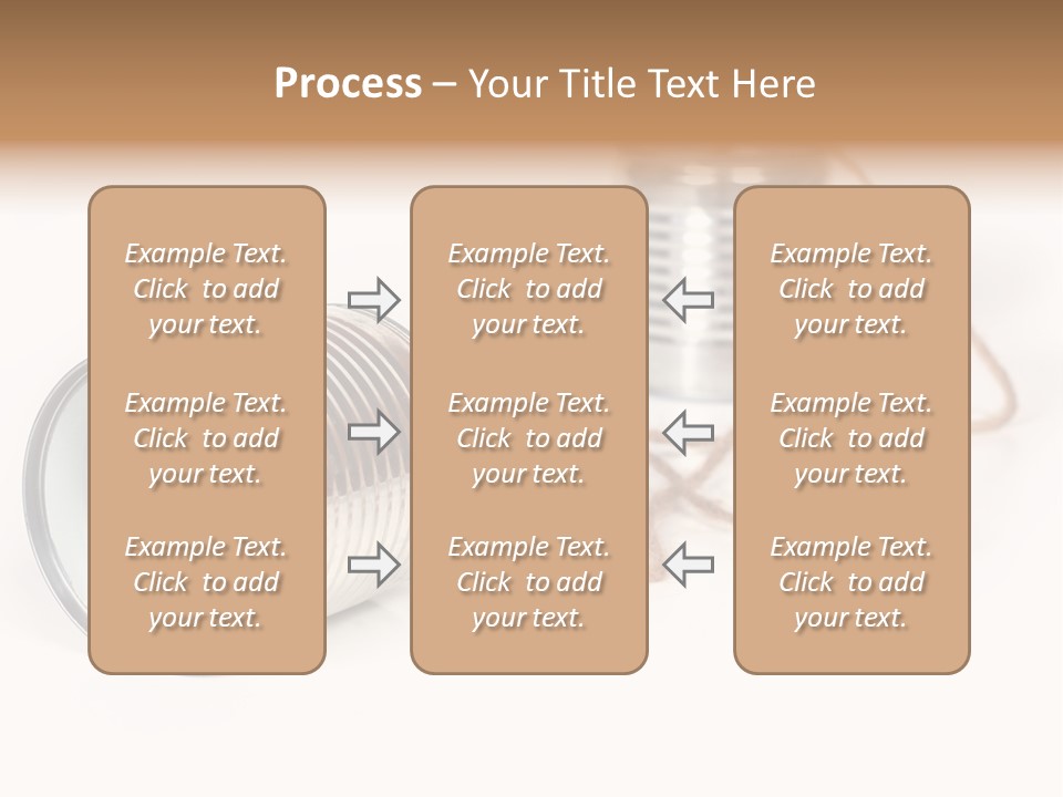 Ancient Communication - Cans Connected By String PowerPoint Template