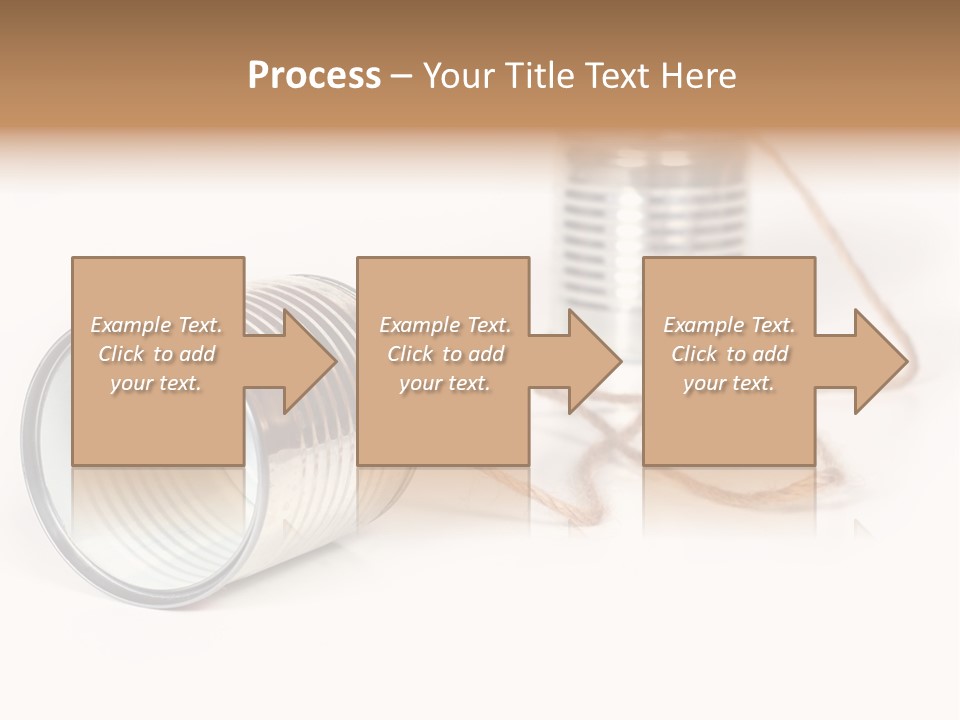 Ancient Communication - Cans Connected By String PowerPoint Template