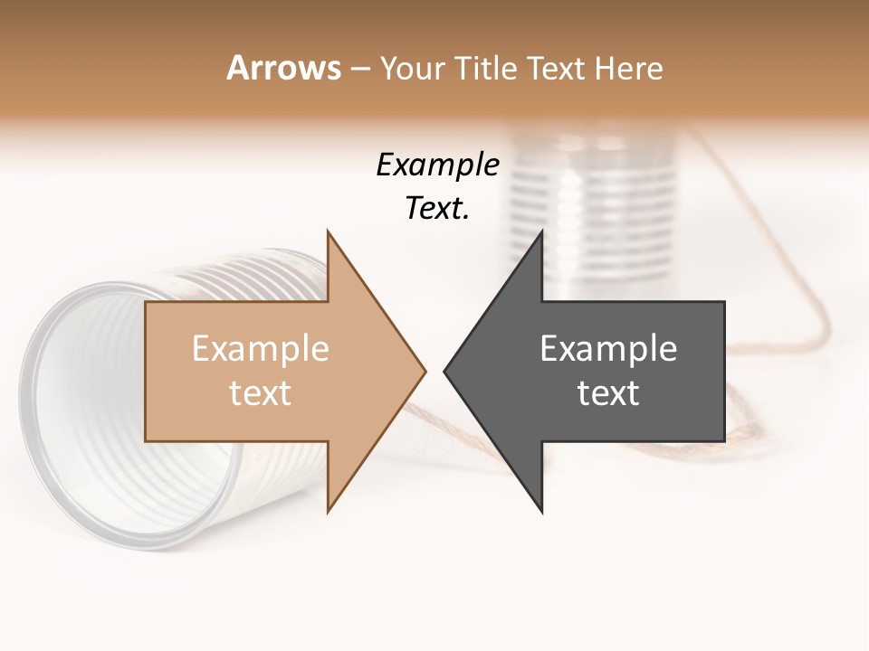 Ancient Communication - Cans Connected By String PowerPoint Template