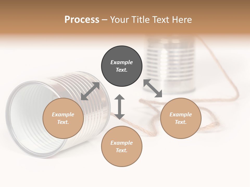 Ancient Communication - Cans Connected By String PowerPoint Template