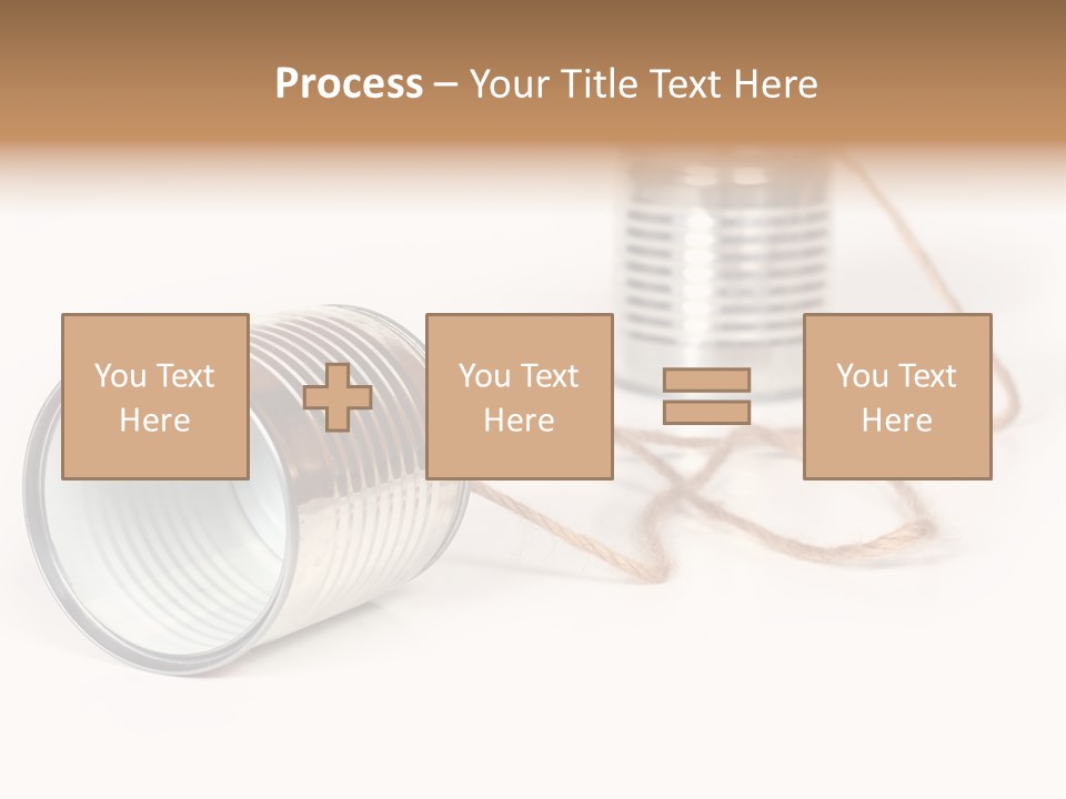 Ancient Communication - Cans Connected By String PowerPoint Template