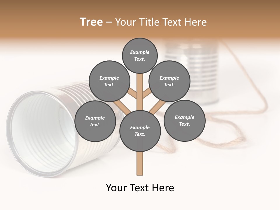 Ancient Communication - Cans Connected By String PowerPoint Template