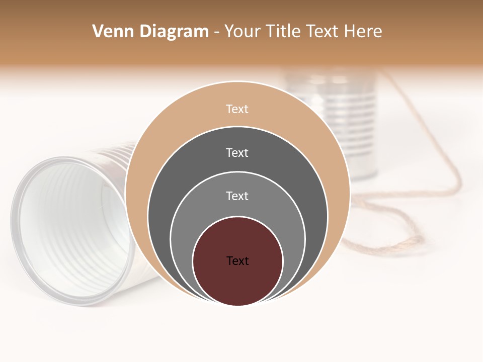 Ancient Communication - Cans Connected By String PowerPoint Template