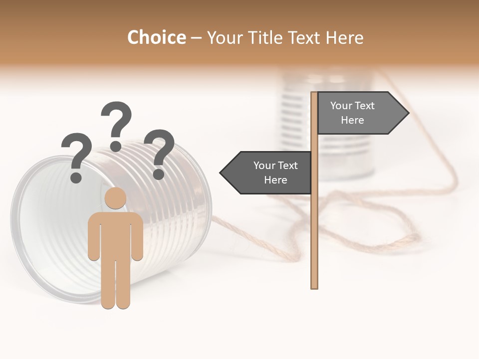 Ancient Communication - Cans Connected By String PowerPoint Template
